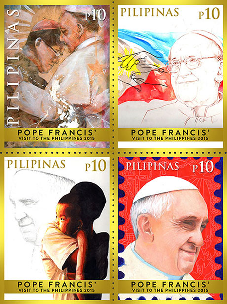 Pope Francis commemorative stamps