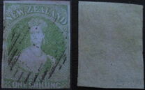 [Queen Victoria - Auckland Print - Thick Blued Paper, Not Watermarked, type A5]