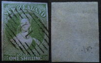 [Queen Victoria - Auckland Print - Thick Blued Paper, Not Watermarked, type A5]