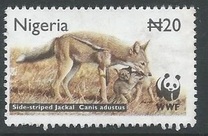 [Especies en peligro de extinción. Chacal rayado. Canis adustus., tipo ZU]