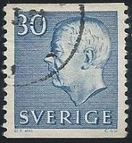 [King Gustaf VI Adolf of Sweden - New Engravement with Imprint, type EE4]