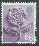 [Charlotte Brontë - Emissione regionale: Inghilterra -Un foro ellittico su ogni lato verticale / Carta: 2 bande al fosforo , Scrivi D2]