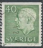 [King Gustaf VI Adolf of Sweden  - New Engravement with Imprint, type EE15]