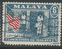 [Coat of Arms, Flag and Map of Malaya, type A]