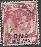 [Straits Settlements Postage Stamps Overprinted "B M A MALAYA" in Black or Red Colour, type A6]