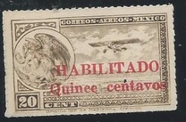 [Airmail - Nos. 668 & 678 Overprinted  "HABILITADO - Quince centavos", type FA]