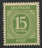 [1a edizione del Consiglio di controllo alleato - A Berlino e nella zona sovietica valido fino al 1948-07-31 - Filigrana: DEUTSCHE POST multipla, discendente , Scrivi A11]