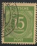 [1a edizione del Consiglio di controllo alleato - A Berlino e nella zona sovietica valido fino al 1948-07-31 - Filigrana: DEUTSCHE POST multipla, discendente , Scrivi A11]