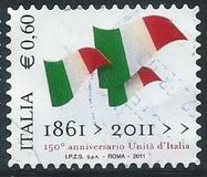 [The 150th Anniversary of the Unification of Italy - Self Adhesive, نوع DIN]