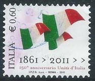 [The 150th Anniversary of the Unification of Italy - Self Adhesive, نوع DIN]