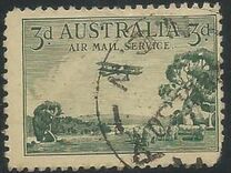 [Airmail - Airplane over Landscape, type F]