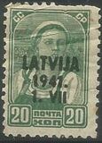 [USSR Postage STamps Overprinted "LATVIJA 1941", type A4]