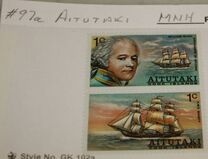 [The 185th Anniversary of Captain William Bligh's Discovery of Aitutaki - For Airmail See Number 117-122, Вид CR]