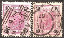 [Emperor Franz Josef I, 1830-1916 - Value in "Heller" - Without Varnish Bars, Numerals in Black, тип Q2]