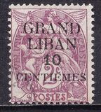 [French Postage Stamps Surcharged & Overprinted "GRAND - LIBAN", tipas A]