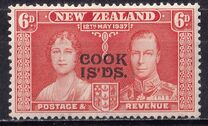 [Coronation of King George VI and Queen Elizabeth - Stamps of New Zealand Overprinted "COOK ISLANDS", प्रकार AF]