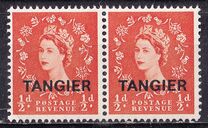 [Queen Elizabeth II - Great Britain Postage Stamps Overprinted "TANGIER", type P]
