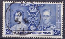 [The Coronation of King George VI and Queen Elizabeth, Inscription "St. Christopher and Nevis", tegund I2]