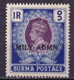 [No. 19-34 Overprinted "MILY ADMIN" in 2 Types, type N4]