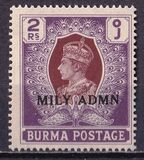 [No. 19-34 Overprinted "MILY ADMIN" in 2 Types, type N5]