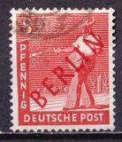 [BERLIN in Red Overprint on "Allied Occupation Zone" Stamps, סוג B2]