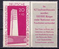 [En memoria de las víctimas del campo de concentración de Sachsenhausen. , tipo PK]