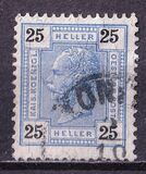 [Emperor Franz Josef I, 1830-1916 - Value in "Heller" - Without Varnish Bars, Numerals in Black, प्रकार Q10]