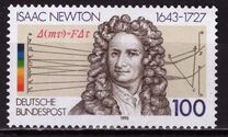 [350° Anniversario della nascita di Sir Isaac Newton - Stampatore: Bundesdruckerei, Scrivi BBO]