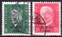 [No. 407 & 414 Overprinted "30 Juni 1930", ประเภท DI]