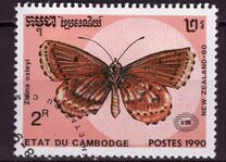 [International Stamp Exhibition "New Zealand '90" - Auckland, New Zealand - Butterflies, type AJY]