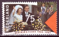 [Queen Beatrix and Prince Claus´s Silver Wedding, type AKB]