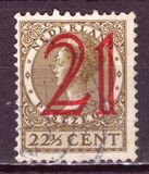 [Queen Wilhelmina - No. 186 Surcharged, වර්ගය BS]