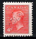 [King George VI - Inscription: "POSTES POSTAGE", tip EM1]