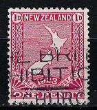 [Map of New Zealand - Coated paper, प्रकार BF]
