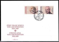 [The Death of Prince Franz Joseph II, 1906-1989 and Princess Gina, 1921-1989, Typ AIG]