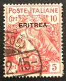 [Red Cross - Italian Postage Stamps Overprinted "ERITREA", type M]