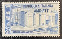 [Milan Fair Buildings - Italy Postage Stamp Overprinted "AMG-FTT", type BN]