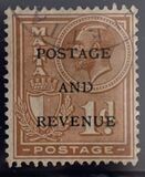 [King George V and Coat of Arms Stamps of 1926-1927 Overprinted "POSTAGE AND REVENUE", Tip X21]