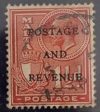 [King George V and Coat of Arms Stamps of 1926-1927 Overprinted "POSTAGE AND REVENUE", Tip X24]