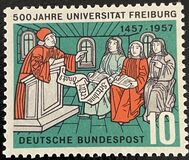 [500 anni dell'Università di Friburgo - Filigrana: DBP e crocifere, Scrivi CY]