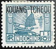 [Indochinese Postage Stamps Overprinted "KOUANG-TCHÈOU", Tip J]
