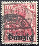[German Stamps Overprinted "Danzig", type A1]