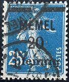 [French Postage Stamps Overprinted "MEMEL" and Surcharged, Typ B2]