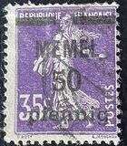 [French Postage Stamps Overprinted "MEMEL" and Surcharged, प्रकार B5]