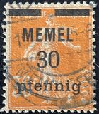 [French Postage Stamps Overprinted "MEMEL" and Surcharged, प्रकार B3]