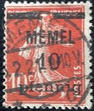 [French Postage Stamps Overprinted "MEMEL" and Surcharged, प्रकार B1]