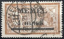 [French Postage Stamps Overprinted "MEMEL" and Surcharged, प्रकार B8]