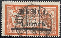 [French Postage Stamps Overprinted "MEMEL" and Surcharged, प्रकार B13]