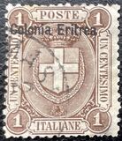 [Coat of Arms - Italian Postage Stamps Overprinted "Colonia Eritrea", type C]