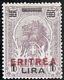 [Italian Postage Stamps Overprinted "ERITREA" in Dark Blue or Red & Surcharged, τύπος W6]